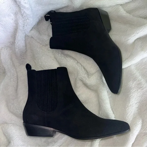 MARC ELLIS Women’s Ankle Boot Suede Leather Black Italy $413 EU 36‎ US 6 Classic
